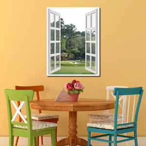 Masters Hole Augusta Picture French Window Canvas Print with Frame Gifts Home Decor Wall Art Collection