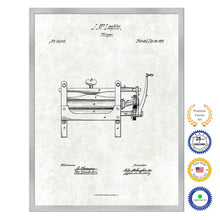 Load image into Gallery viewer, 1870 Wringer Old Patent Art Print on Canvas Custom Framed Vintage Home Decor Wall Decoration Great for Gifts
