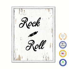 Load image into Gallery viewer, Rock &amp; Roll Vintage Saying Gifts Home Decor Wall Art Canvas Print with Custom Picture Frame
