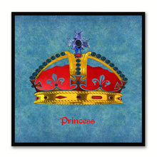 Load image into Gallery viewer, Princess Blue Canvas Print Black Frame Kids Bedroom Wall Home Décor
