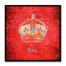 Load image into Gallery viewer, King Red Canvas Print Black Frame Kids Bedroom Wall Home Décor
