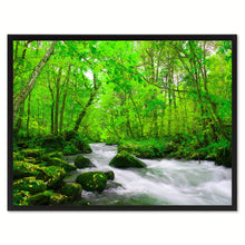 Load image into Gallery viewer, Autumn Stream Green Landscape Photo Canvas Print Pictures Frames Home Décor Wall Art Gifts
