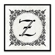 Load image into Gallery viewer, Alphabet Z White Canvas Print Black Frame Kids Bedroom Wall Décor Home Art
