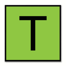 Load image into Gallery viewer, Alphabet T Green Canvas Print Black Frame Kids Bedroom Wall Décor Home Art
