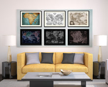 Load image into Gallery viewer, France Vintage Vivid Sepia Map Canvas Print, Picture Frames Home Decor Wall Art Decoration Gifts
