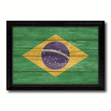 Load image into Gallery viewer, Brazil Country Flag Texture Canvas Print with Black Picture Frame Home Decor Wall Art Decoration Collection Gift Ideas
