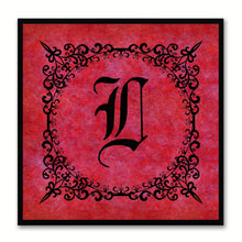 Load image into Gallery viewer, Alphabet L Red Canvas Print Black Frame Kids Bedroom Wall Décor Home Art
