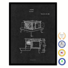 Load image into Gallery viewer, 1836 Cook Stove Old Patent Art Print on Canvas Custom Framed Vintage Home Decor Wall Decoration Great for Gifts
