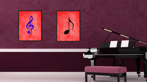 Quaver Music Red Canvas Print Pictures Frames Office Home Décor Wall Art Gifts