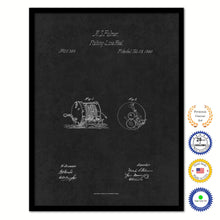 Load image into Gallery viewer, 1860 Fishing Line Reel Vintage Patent Artwork Black Framed Canvas Home Office Decor Great for Fisherman Cabin Lake House
