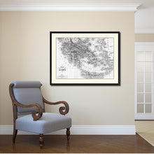 Load image into Gallery viewer, Greece Vintage B&amp;W Map Canvas Print, Picture Frame Home Decor Wall Art Gift Ideas
