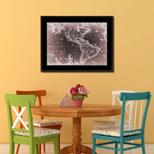 Load image into Gallery viewer, America Vintage Vivid Sepia Map Canvas Print, Picture Frames Home Decor Wall Art Decoration Gifts
