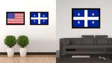 Load image into Gallery viewer, Quebec City Canada Flag Canvas Print Black Picture Frame
