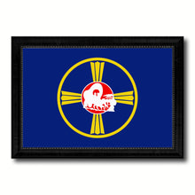 Load image into Gallery viewer, Omaha City Nebraska State Flag Canvas Print Black Picture Frame
