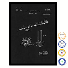 Load image into Gallery viewer, 1936 Screwdriver with Driver Old Patent Art Print on Canvas Custom Framed Vintage Home Decor Wall Decoration Great for Gifts
