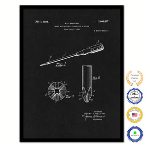 1936 Screwdriver with Driver Old Patent Art Print on Canvas Custom Framed Vintage Home Decor Wall Decoration Great for Gifts