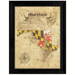 Maryland State Vintage Map Gifts Home Decor Wall Art Office Decoration