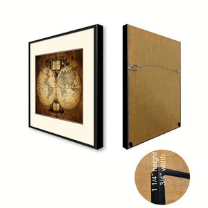 World Vintage Antique Map Wall Art Home Decor Gift Ideas Canvas Print Custom Picture Frame