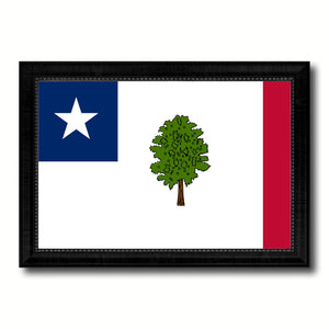 Magnolia City Mississippi State Flag Canvas Print Black Picture Frame