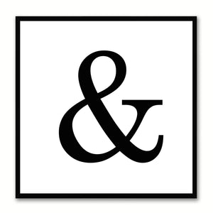 Ampersand Social Media Icon Canvas Print Picture Frame Wall Art Home Decor