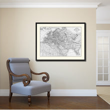 Load image into Gallery viewer, Europe In The Middle Ages Crusades Vintage B&amp;W Map Canvas Print, Picture Frame Home Decor Wall Art Gift Ideas
