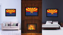 Load image into Gallery viewer, Arizona State Vintage Flag Canvas Print with Black Picture Frame Home Decor Man Cave Wall Art Collectible Decoration Artwork Gifts

