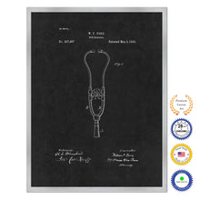 Load image into Gallery viewer, 1882 Doctor Stethoscope Antique Patent Artwork Silver Framed Canvas Home Office Decor Great for Doctor Paramedic Surgeon Hospital Medical Student
