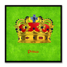 Load image into Gallery viewer, Prince Green Canvas Print Black Frame Kids Bedroom Wall Home Décor
