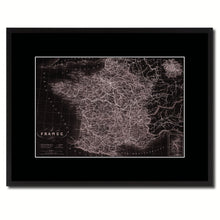 Load image into Gallery viewer, France Paris Vintage Vivid Sepia Map Canvas Print, Picture Frames Home Decor Wall Art Decoration Gifts

