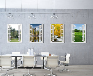 Masters Hole Augusta Picture French Window Canvas Print with Frame Gifts Home Decor Wall Art Collection