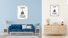 Load image into Gallery viewer, Life Is Better At The Camp Vintage Saying Gifts Home Decor Wall Art Canvas Print with Custom Picture Frame
