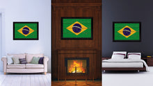 Load image into Gallery viewer, Brazil Country Flag Vintage Canvas Print with Black Picture Frame Home Decor Gifts Wall Art Decoration Artwork

