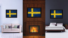 Load image into Gallery viewer, Sweden Country Flag Texture Canvas Print with Black Picture Frame Home Decor Wall Art Decoration Collection Gift Ideas
