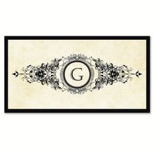 Load image into Gallery viewer, Alphabet Letter G White Canvas Print Black Frame Kids Bedroom Wall Décor Home Art
