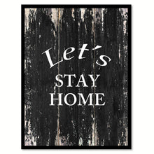 Load image into Gallery viewer, Let's stay home Motivational Quote Saying Canvas Print with Picture Frame Home Decor Wall Art
