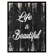 Load image into Gallery viewer, Life is beautiful Motivational Quote Saying Canvas Print with Picture Frame Home Decor Wall Art
