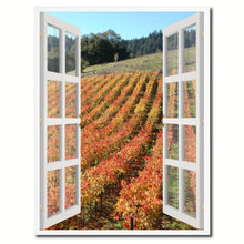 Load image into Gallery viewer, Wine Vineyards Sonoma California Picture French Window Canvas Print with Frame Gifts Home Decor Wall Art Collection
