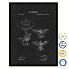 Load image into Gallery viewer, 1889 Flying Machine Vintage Patent Artwork Black Framed Canvas Home Office Decor Great for Pilot Gift
