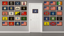 Load image into Gallery viewer, Texas History Lorenzo De Zavala Military Flag Texture Canvas Print with Brown Picture Frame Home Decor Wall Art Gifts
