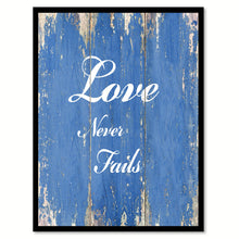 Load image into Gallery viewer, Love never fails  Quote Saying Gift Ideas Home Décor Wall Art
