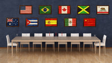 Load image into Gallery viewer, Philippines Country Flag Texture Canvas Print with Brown Custom Picture Frame Home Decor Gift Ideas Wall Art Decoration
