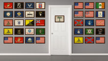 Load image into Gallery viewer, South Carolina Palmetto Guard Military Flag Texture Canvas Print with Brown Picture Frame Home Decor Wall Art Gifts

