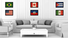 Load image into Gallery viewer, Haiti Country Flag Texture Canvas Print with Black Picture Frame Home Decor Wall Art Decoration Collection Gift Ideas
