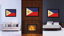 Load image into Gallery viewer, Philippines Country Flag Vintage Canvas Print with Black Picture Frame Home Decor Gifts Wall Art Decoration Artwork
