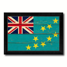 Load image into Gallery viewer, Tuvalu Country Flag Vintage Canvas Print with Black Picture Frame Home Decor Gifts Wall Art Decoration Artwork
