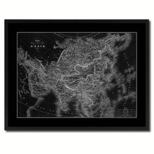 Load image into Gallery viewer, Asia Vintage Monochrome Map Canvas Print, Gifts Picture Frames Home Decor Wall Art
