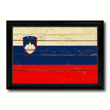 Load image into Gallery viewer, Slovenia Country Flag Vintage Canvas Print with Black Picture Frame Home Decor Gifts Wall Art Decoration Artwork
