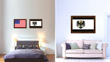 Load image into Gallery viewer, Kingdom of Prussia Germany Historical Flag Canvas Print with Brown Picture Frame Home Decor Wall Art Gift Ideas
