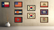 Load image into Gallery viewer, Korea Country Flag Vintage Canvas Print with Brown Picture Frame Home Decor Gifts Wall Art Decoration Artwork
