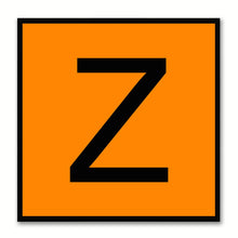 Load image into Gallery viewer, Alphabet Z Orange Canvas Print Black Frame Kids Bedroom Wall Décor Home Art
